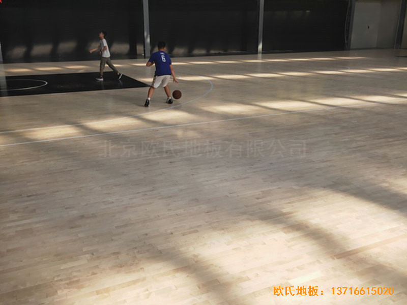 南阳骄阳体育篮球俱乐部体育木地板铺装案例3