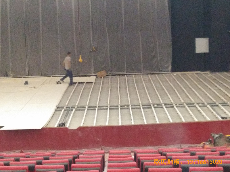 唐山师范学院舞台运动地板铺装案例0