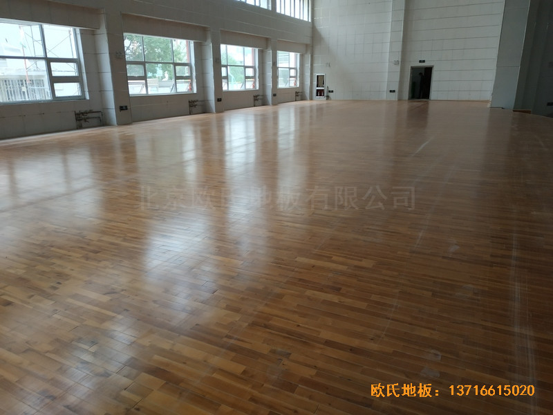 宁夏银川试验中学舞台运动地板施工案例4