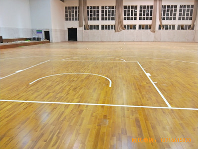 江苏宿迁消防支队篮球馆体育地板安装案例
